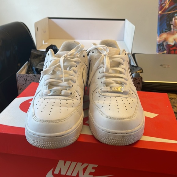All white Air Force 1s - Picture 4 of 4